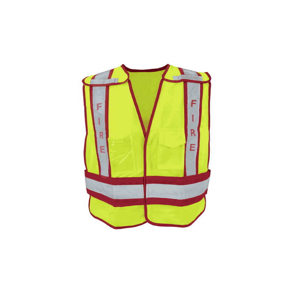 Class 2 Public Safety, Red FIRE Printed Safety Vest