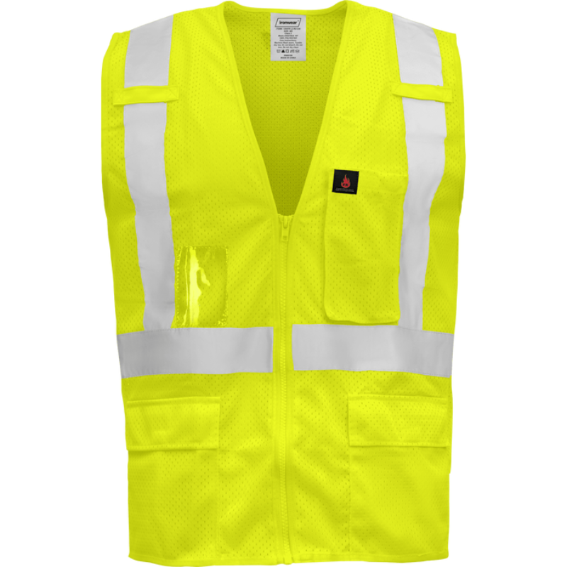 Class 2 Flame Retardant Reflective Vest with Zipper Front