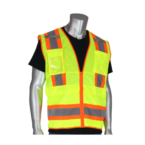 ANSI Type R Class 2 Two-Tone Ten Pocket Surveyors Tech Vest