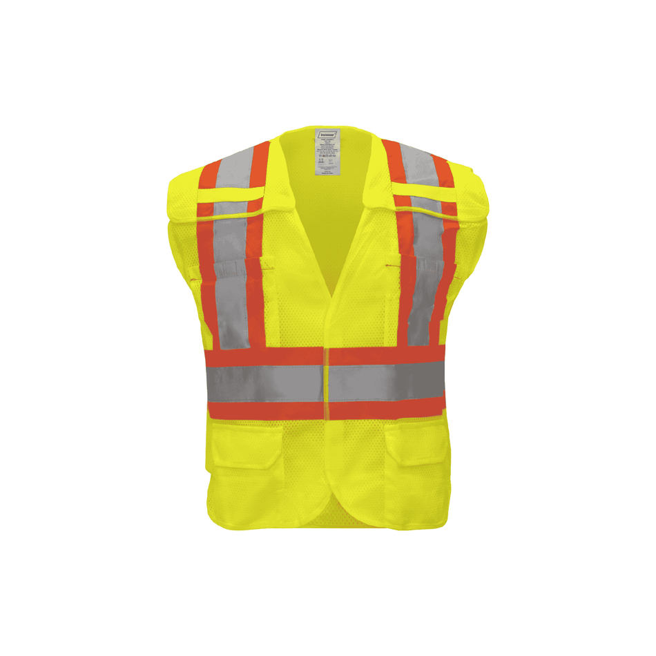 Class 2 Lime Breakaway Hoop & Loop Safety Vest
