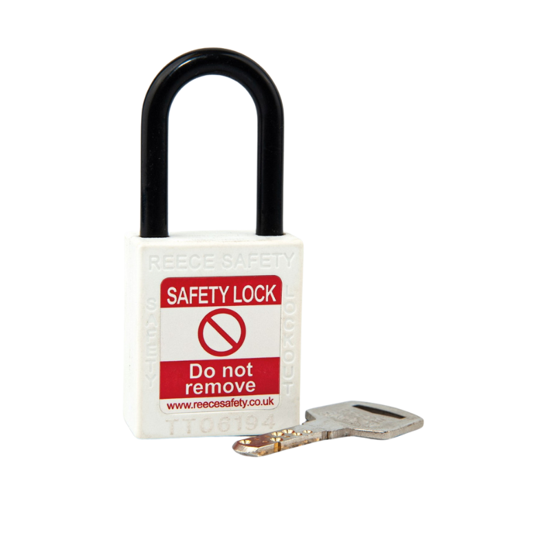 White REECE Non-Conductive Safety Padlock KA