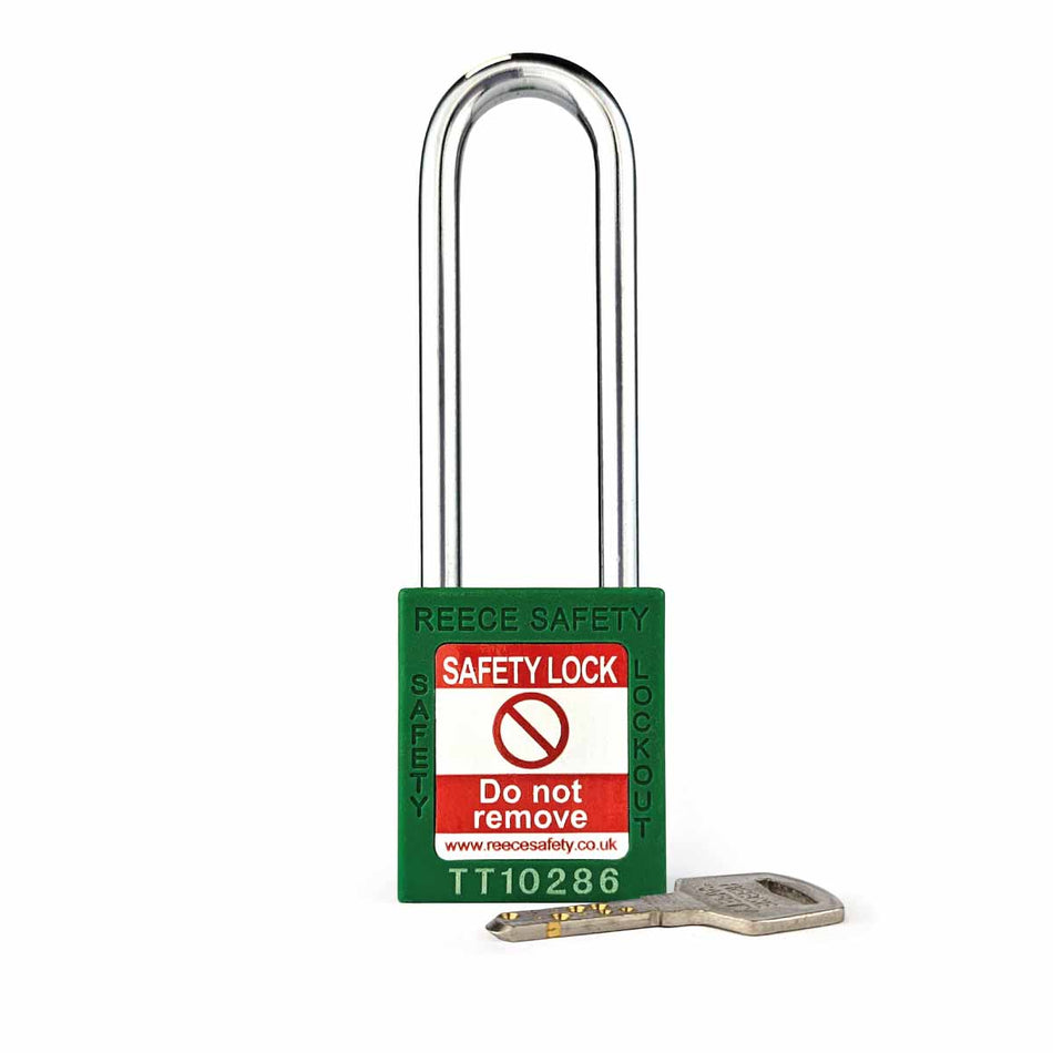 Green REECE Nylon Safety Long Padlock KTD