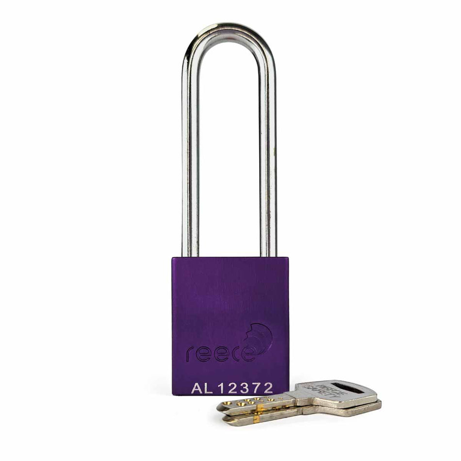 Purple REECE Aluminum Safety Long Padlock KA SET