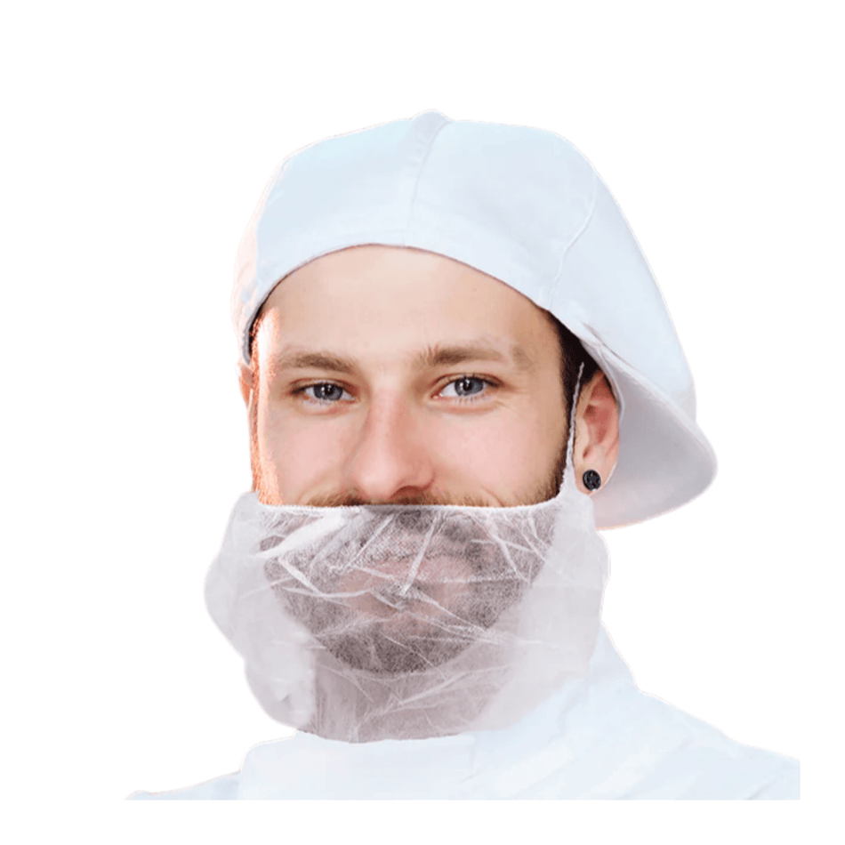 Beard Covers – 18" White Nylon Beard Net (1,000 pieces/case)