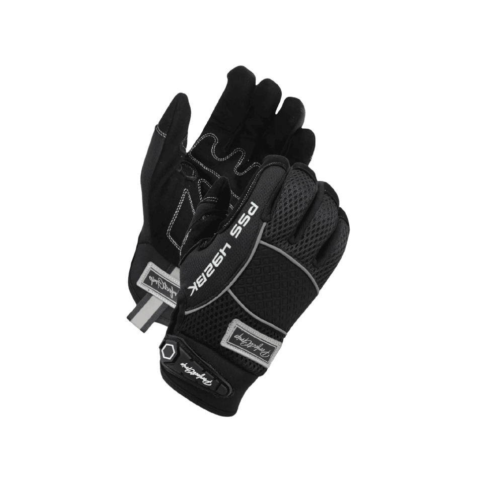 Deerskin Glove – Premium Black Deer Suede Mechanic Glove with Knit Back and Adjustable Cuff