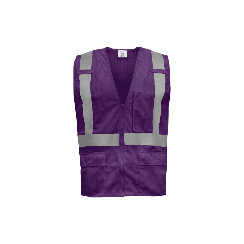 Purple Economy Zipper Closure Vest