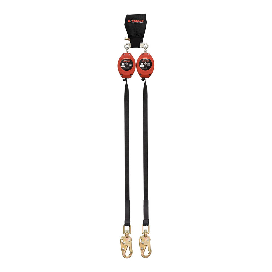 LE 8.5 ft. Dual Web SRL with Swivel Snap Hooks at Anchorage End, Other End Dorsal Connector Shock Pack Assembly (ANSI)