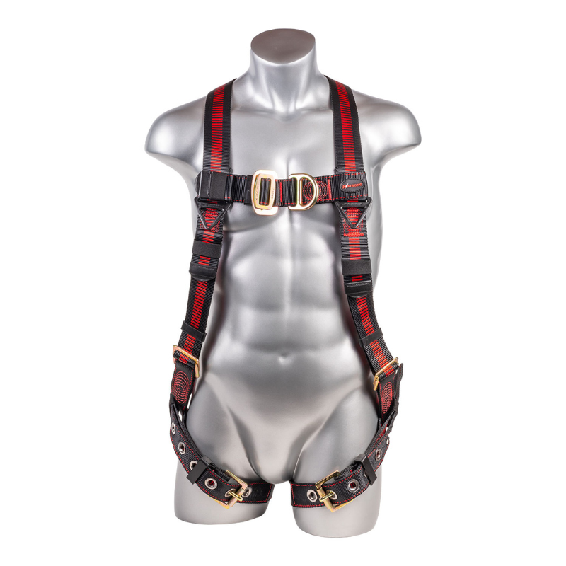 Elite 5-Point Full Body Harness, Dorsal D-ring, Front D-ring, TB Legs – (ANSI)