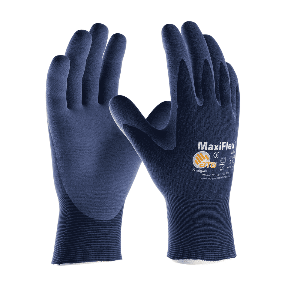 12 Pairs - MaxiFlex 34-274 Elite Glove – Ultra Lightweight Touchscreen Work Glove