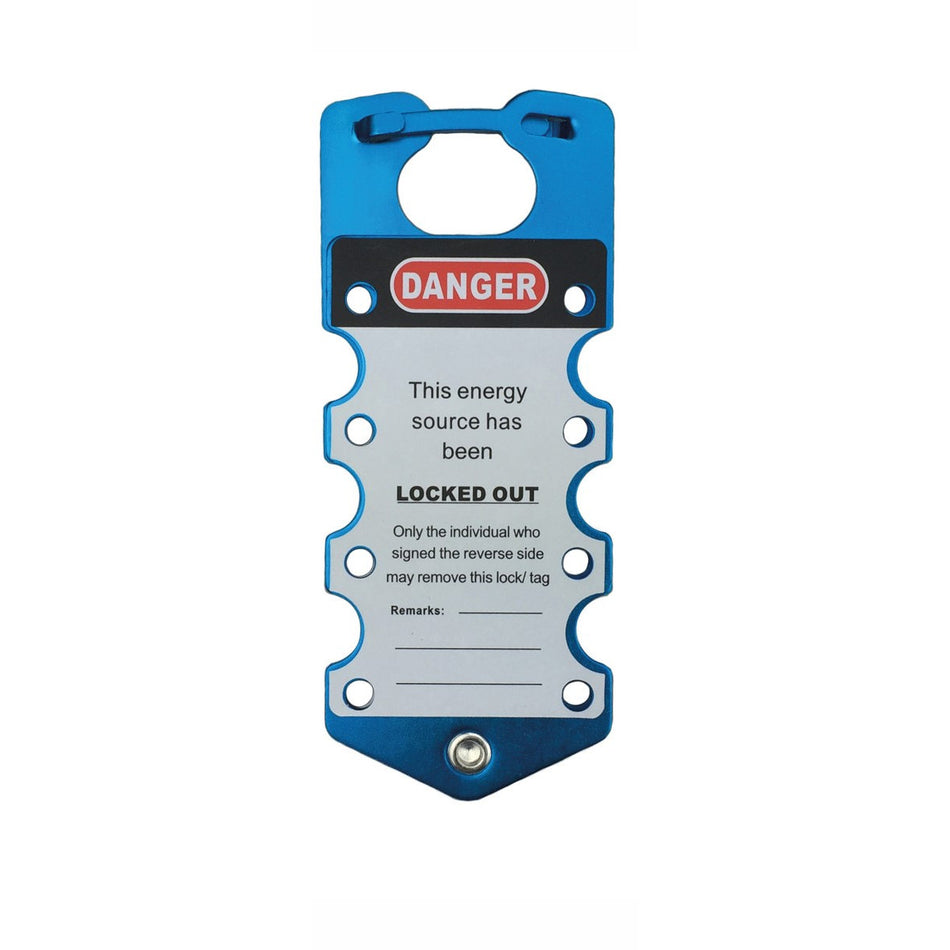 REECE Aluminum Lockout Tag Hasp - BLUE