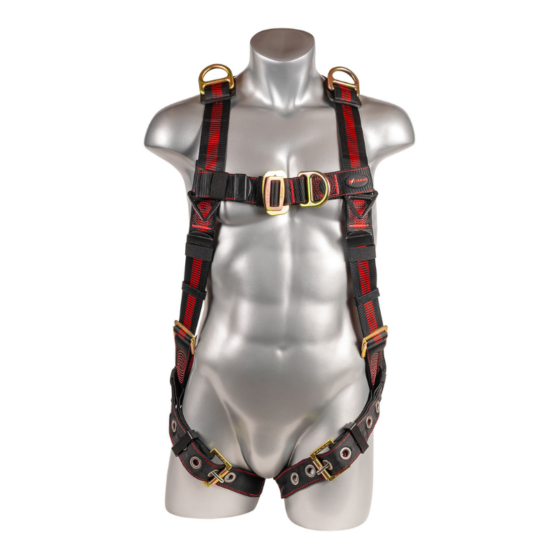 Elite 5-Point Full Body Harness, Dorsal D-ring, Front D-ring, Shoulder D-rings, TB Legs (ANSI)