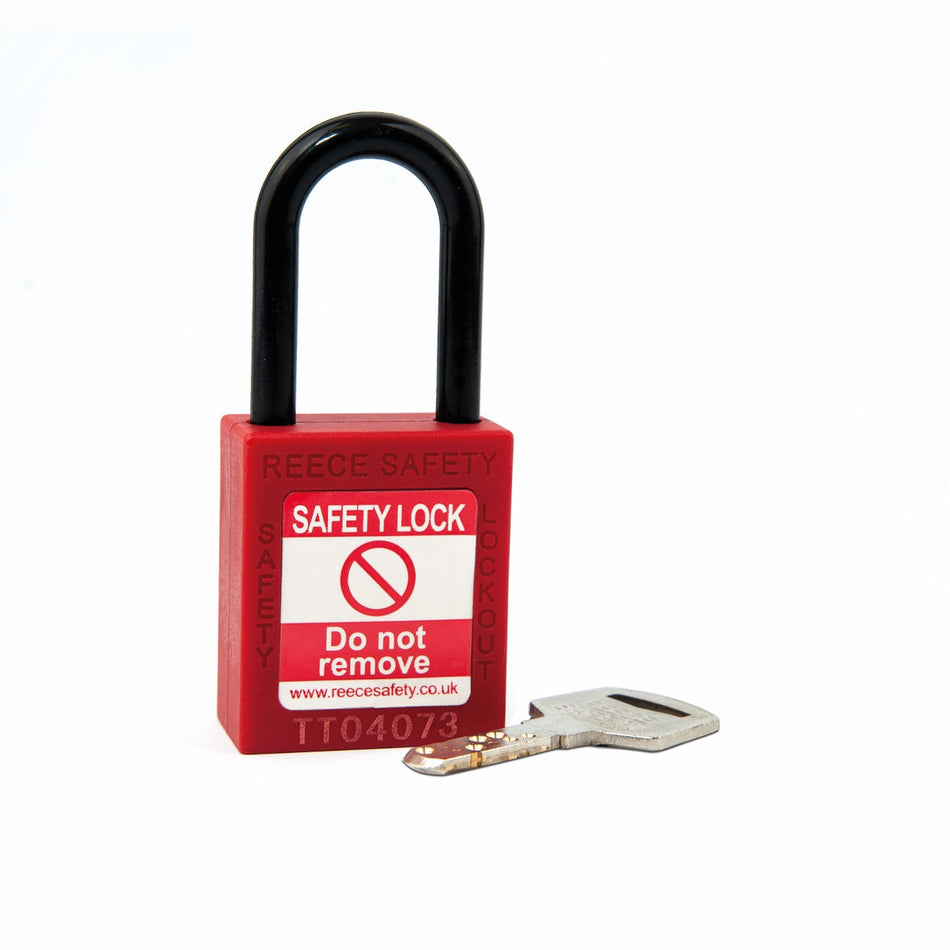 Red REECE Non-Conductive Safety Padlock KA SET