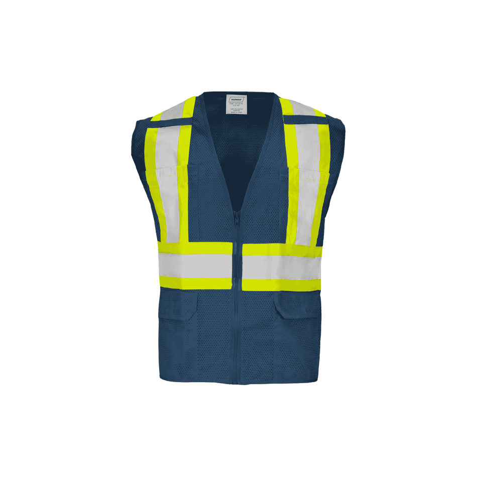 Blue Mesh Safety Vest (6 Pockets)