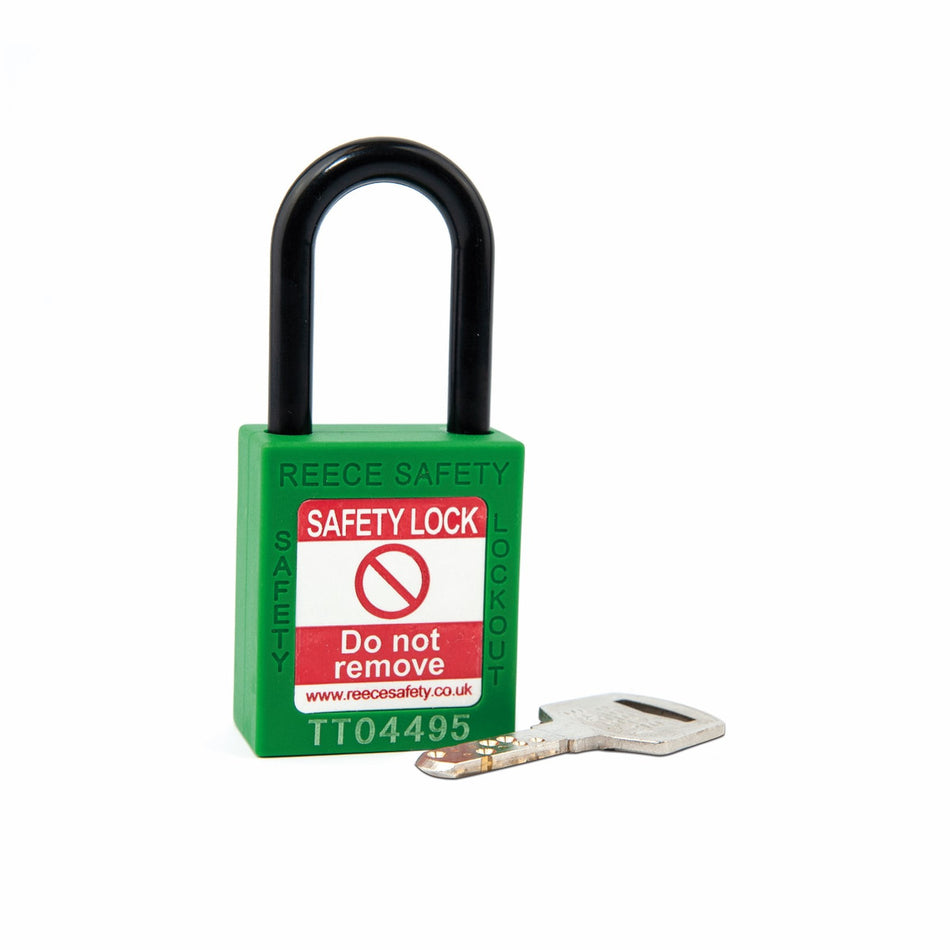 Green REECE Non-Conductive Safety Padlock KA SET