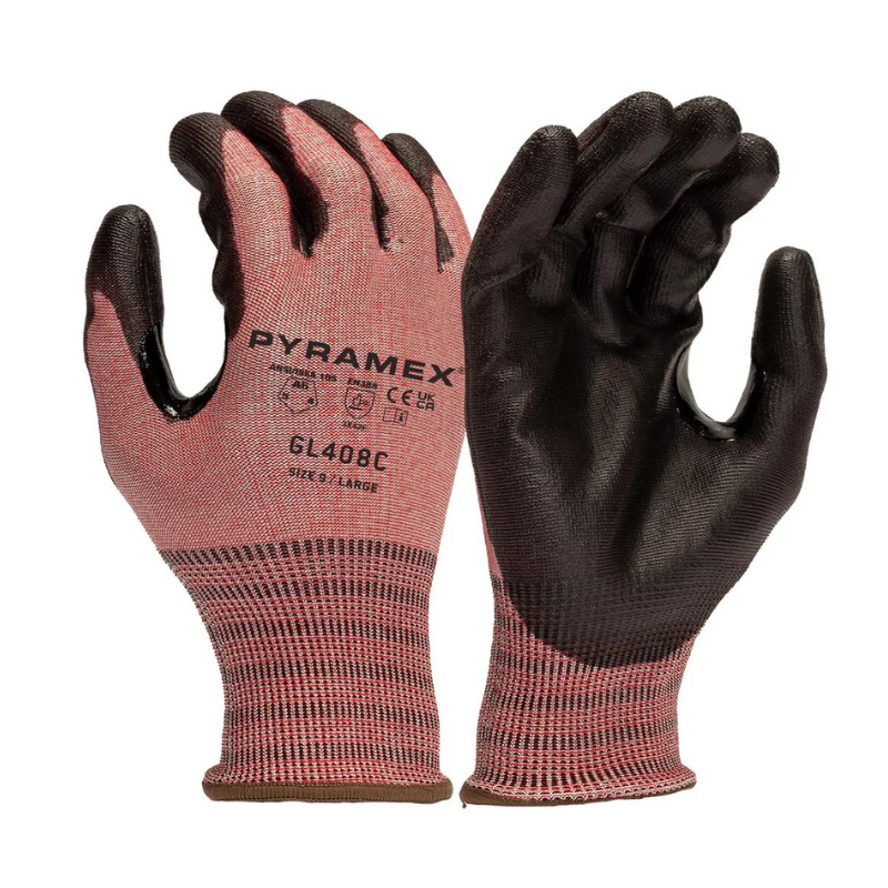 12 Pairs - GL408C ANSI Level 6 Polyurethane Gloves