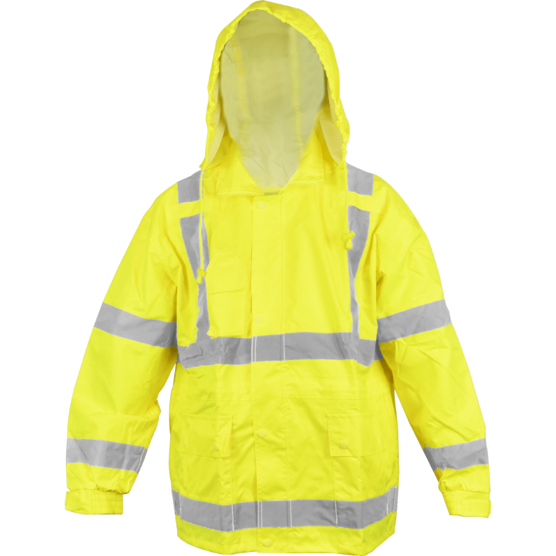 Class 3 Hi Vis Lime 2 Piece Rainsuit