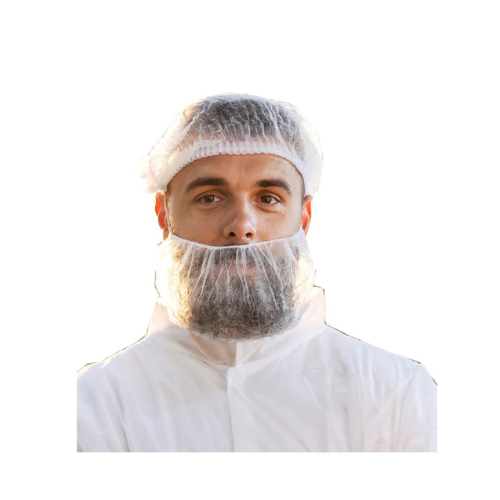 Beard Covers –  18" White Polypropylene Beard Cover (1,000 pieces/case)