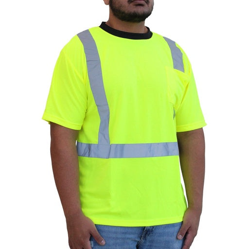 Hi-Viz Green Class 2 Short Sleeve Mesh T-Shirt