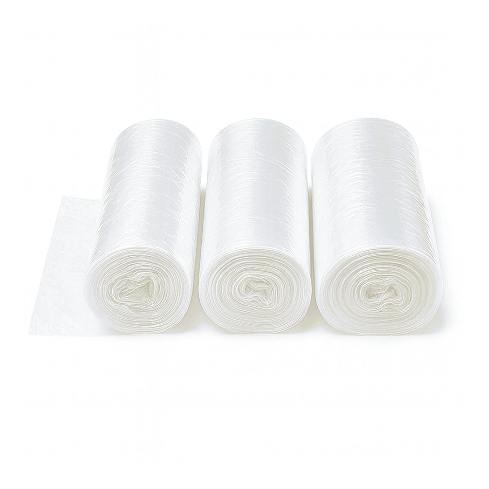 Clear Trash Bag - 10 Gallon High-Density Can Liner, 24x24", 6 Micron, 1000/Case