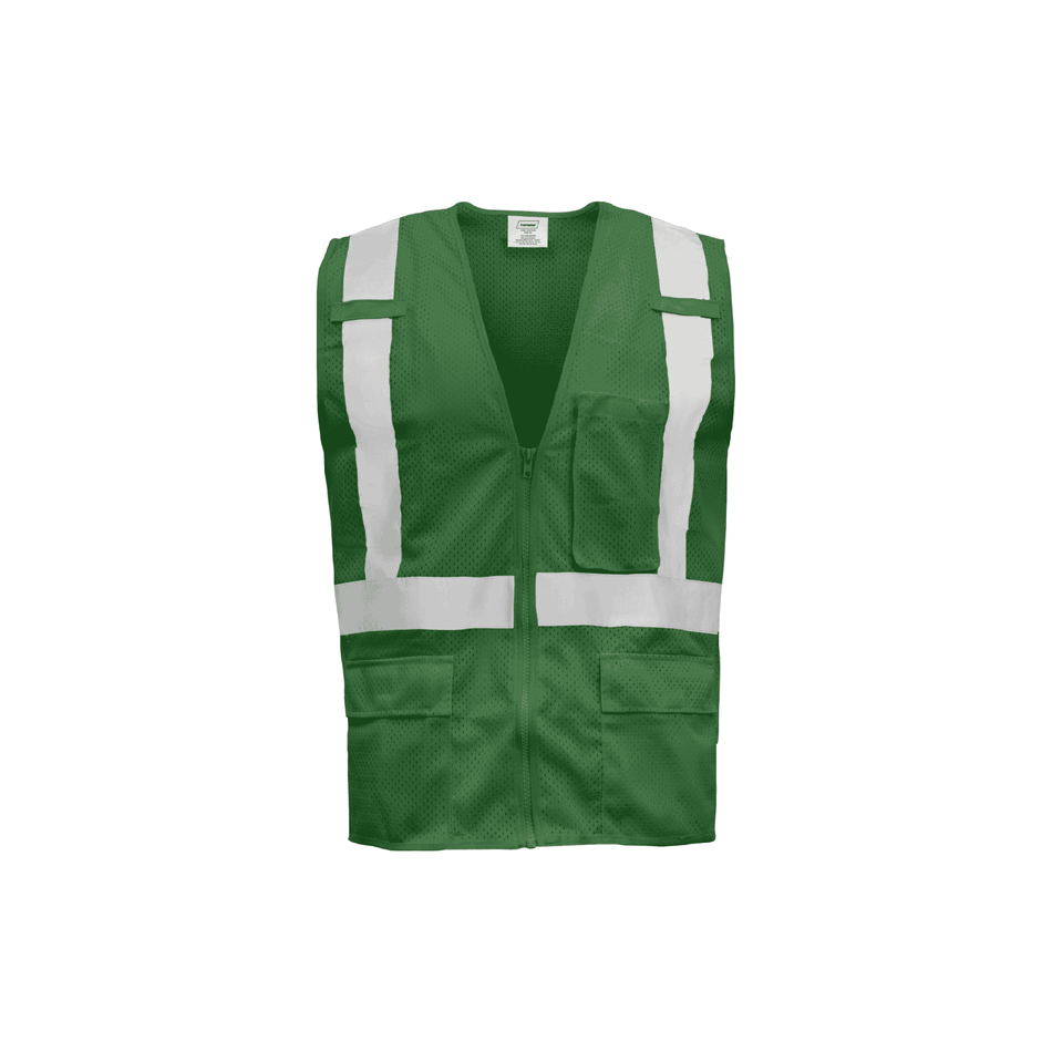 Green Economy Zipper Closure Vest
