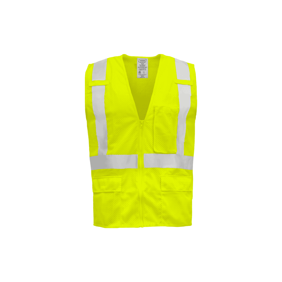 Class 2 Lime Economy Zipper Closure Vest