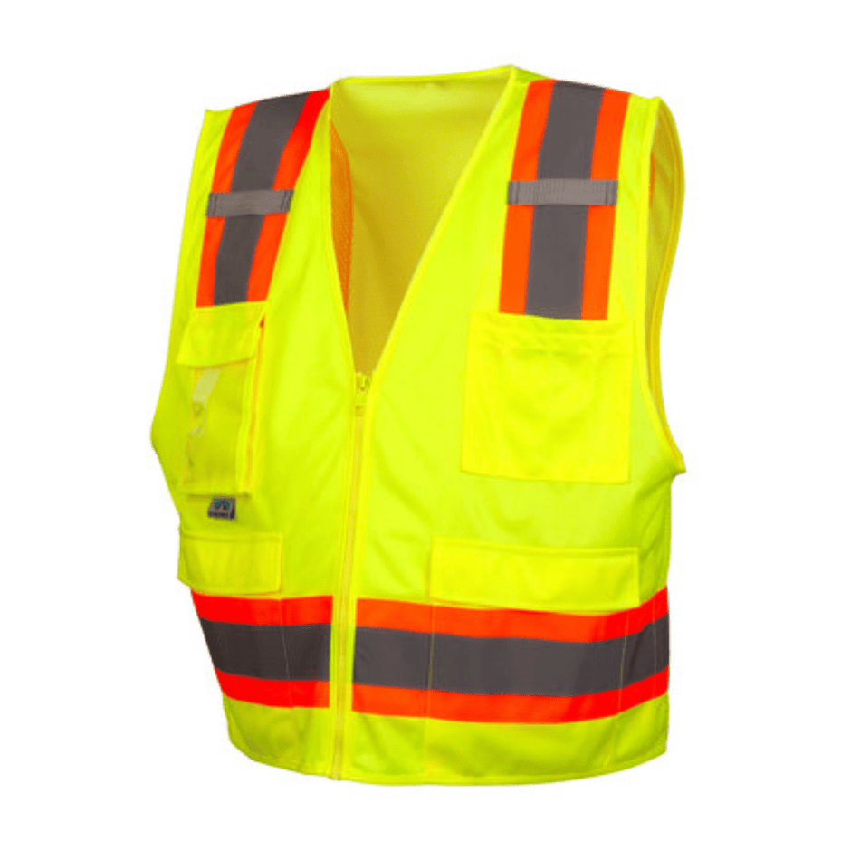 Surveyor Vest with Clear ID Pocket – ANSI Class 2