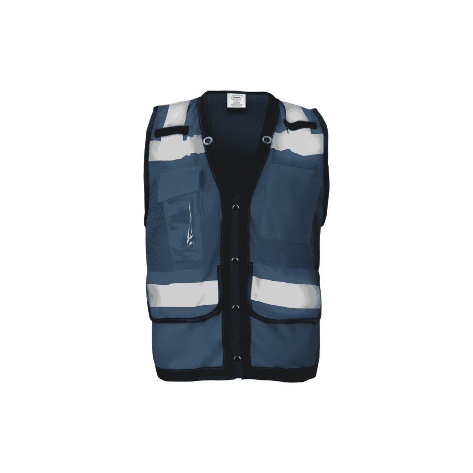 Navy Blue Snap Front and Side Closure Vest