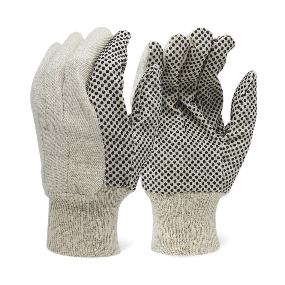 12 Pairs - Dotted Cotton Canvas Gloves