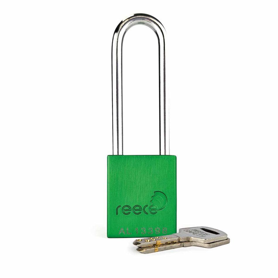 Green REECE Aluminum Safety Long Padlock KA