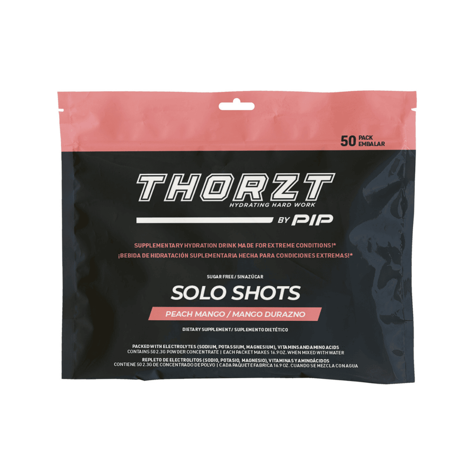 Electrolyte Packet – THORZT™ Solo Shots Peach Mango (50-Pack Bag)